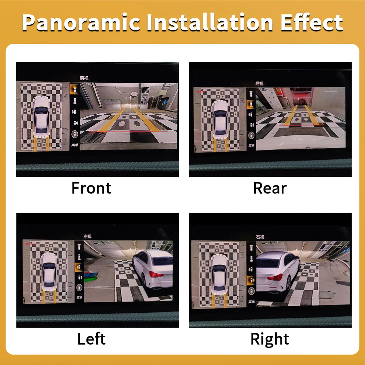 360° AHD Car Camera System – Parking & Blind Spot Assist (Compatible with Android Head Units, 12-Pin Input)