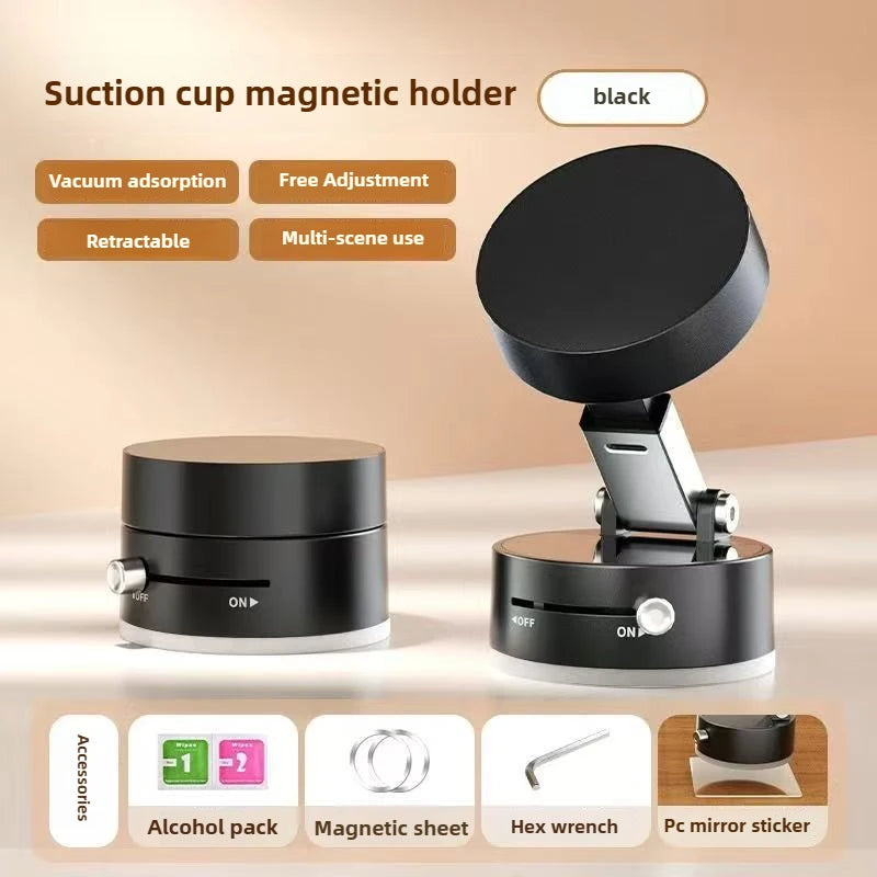 360° Revolving Car Phone Holder – Ultra Magnetic Dashboard Mount with Suction Cup