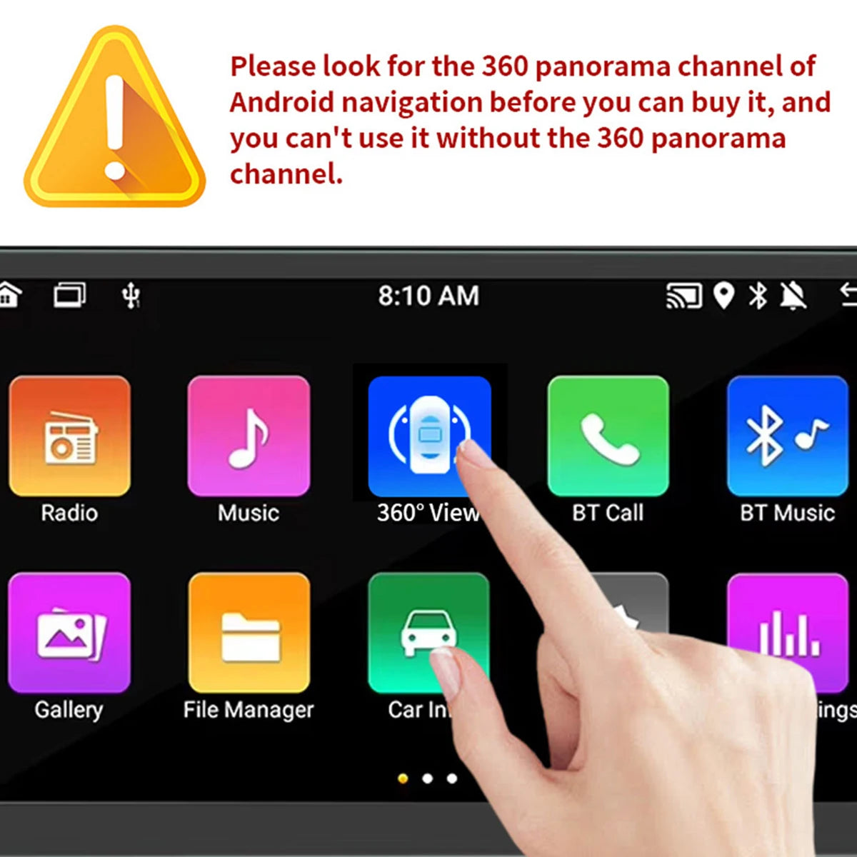 360° AHD Car Camera System – Parking & Blind Spot Assist (Compatible with Android Head Units, 12-Pin Input)